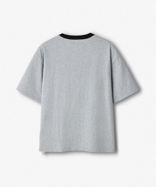 ECORR（エコル）の「[ユニセックス] 89 リンガー クロップ 半袖Tシャツ_グレー（Tシャツ/カットソー・レディース・その他・1/2/3/0）」の3枚目の写真
