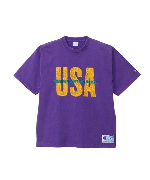 Champion(チャンピオン)の「【Champion/チャンピオン】メンズ アクションスタイル ショートスリーブTシャツ(Tシャツ/カットソー・メンズ・ライトパープル/ブラック/ネイビー/ライトブラウン・LARGE/X-LARGE/MEDIUM)」の4枚目の写真