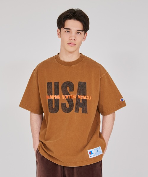 Champion(チャンピオン)の「【Champion/チャンピオン】メンズ アクションスタイル ショートスリーブTシャツ(Tシャツ/カットソー・メンズ・ライトパープル/ブラック/ネイビー/ライトブラウン・LARGE/X-LARGE/MEDIUM)」の3枚目の写真