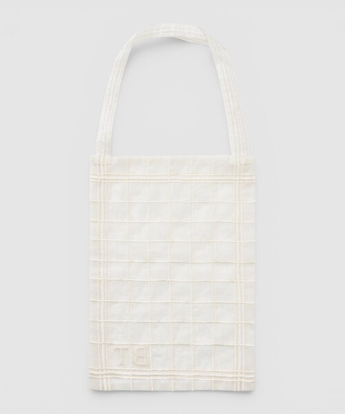 allureville（アルアバイル）の「【BRIGITTE TANAKA(ブリジット タナカ)】Sac Torchon Grand トートバッグ（ショルダーバッグ・レディース・ライトピンク/ホワイト・FREE）」の3枚目の写真