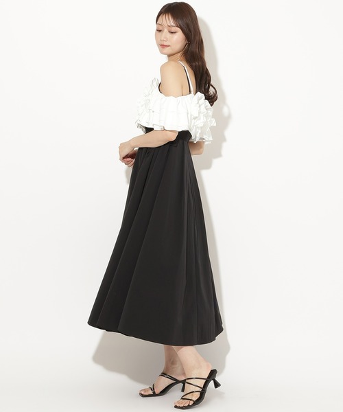AND COUTURE（アンドクチュール）の「フリルブラウス×キャミワンピース（ワンピース・レディース・ブラウン/ブラック/チャコールグレー・FREE）」の16枚目の写真