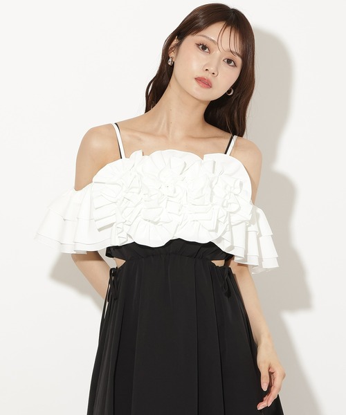 AND COUTURE（アンドクチュール）の「フリルブラウス×キャミワンピース（ワンピース・レディース・ブラウン/ブラック/チャコールグレー・FREE）」の18枚目の写真