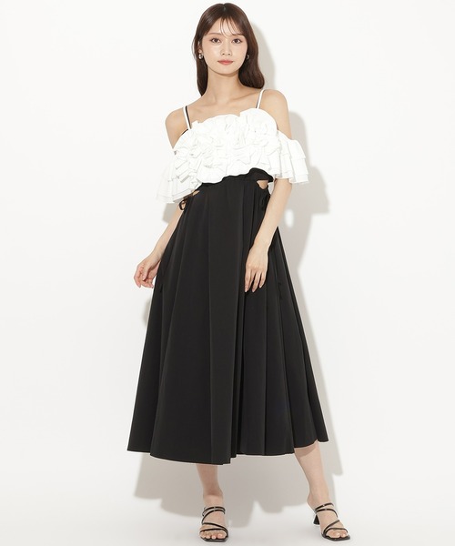 AND COUTURE（アンドクチュール）の「フリルブラウス×キャミワンピース（ワンピース・レディース・ブラウン/ブラック/チャコールグレー・FREE）」の11枚目の写真