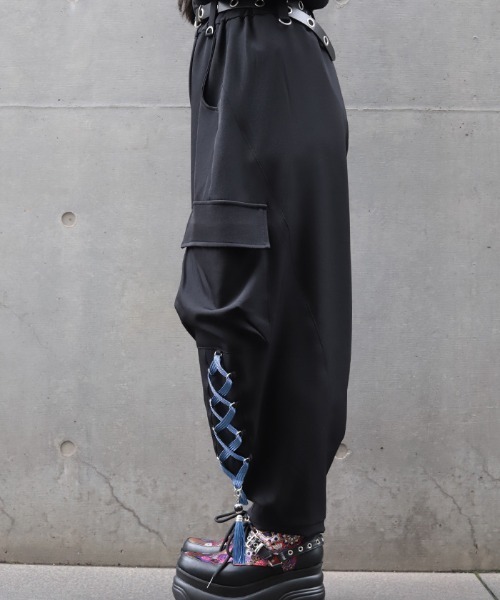 REZEN(リゼン)の「レースアップ×タッセルパンツ(その他パンツ・メンズ・ローズ/ブルーパープル/レッドパープル・MEDIUM/LARGE/SMALL)」の8枚目の写真