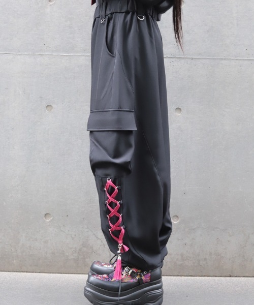 REZEN(リゼン)の「レースアップ×タッセルパンツ(その他パンツ・メンズ・ローズ/ブルーパープル/レッドパープル・MEDIUM/LARGE/SMALL)」の12枚目の写真