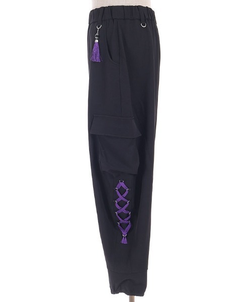 REZEN(リゼン)の「レースアップ×タッセルパンツ(その他パンツ・メンズ・ローズ/ブルーパープル/レッドパープル・MEDIUM/LARGE/SMALL)」の18枚目の写真