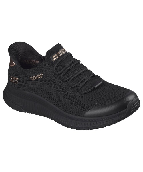 SKECHERS(スケッチャーズ)の「ハンズフリー スリップインズ:ボブス スクワッド 4 - ダイアー ステップ(スニーカー・レディース・オフホワイト/バーガンディー/ブラック・23cm/23.5cm/24cm/24.5cm)」の5枚目の写真