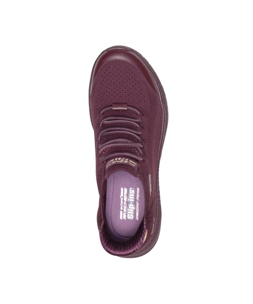 SKECHERS(スケッチャーズ)の「ハンズフリー スリップインズ:ボブス スクワッド 4 - ダイアー ステップ(スニーカー・レディース・オフホワイト/バーガンディー/ブラック・23cm/23.5cm/24cm/24.5cm)」の12枚目の写真