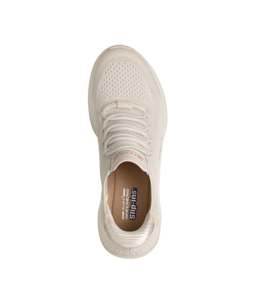 SKECHERS(スケッチャーズ)の「ハンズフリー スリップインズ:ボブス スクワッド 4 - ダイアー ステップ(スニーカー・レディース・オフホワイト/バーガンディー/ブラック・23cm/23.5cm/24cm/24.5cm)」の17枚目の写真