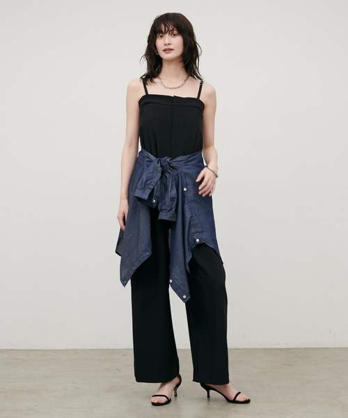 LARUTA(ラルータ)の「【LARUTA】2WAYタックサロペ(サロペット/オーバーオール・レディース・ブラック/モカ・MEDIUM/LARGE)」の7枚目の写真
