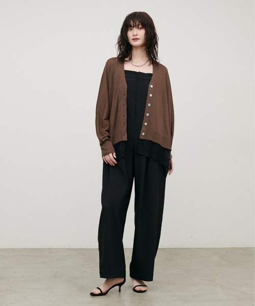 LARUTA(ラルータ)の「【LARUTA】2WAYタックサロペ(サロペット/オーバーオール・レディース・ブラック/モカ・MEDIUM/LARGE)」の9枚目の写真