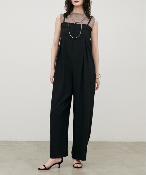 LARUTA(ラルータ)の「【LARUTA】2WAYタックサロペ(サロペット/オーバーオール・レディース・ブラック/モカ・MEDIUM/LARGE)」の10枚目の写真