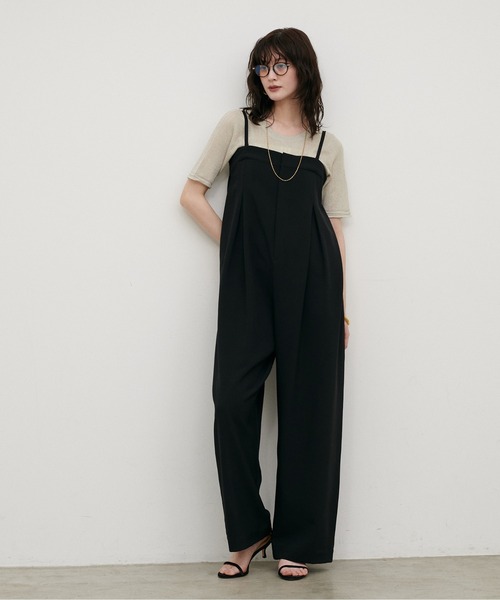 LARUTA(ラルータ)の「【LARUTA】2WAYタックサロペ(サロペット/オーバーオール・レディース・ブラック/モカ・MEDIUM/LARGE)」の13枚目の写真