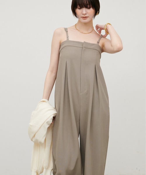 LARUTA(ラルータ)の「【LARUTA】2WAYタックサロペ(サロペット/オーバーオール・レディース・ブラック/モカ・MEDIUM/LARGE)」の18枚目の写真