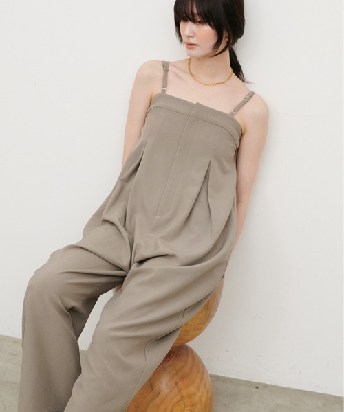 LARUTA(ラルータ)の「【LARUTA】2WAYタックサロペ(サロペット/オーバーオール・レディース・ブラック/モカ・MEDIUM/LARGE)」の20枚目の写真