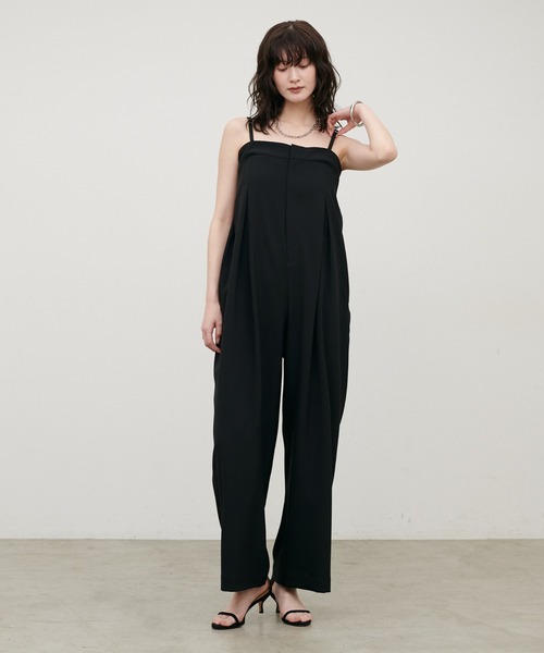 LARUTA(ラルータ)の「【LARUTA】2WAYタックサロペ(サロペット/オーバーオール・レディース・ブラック/モカ・MEDIUM/LARGE)」の3枚目の写真