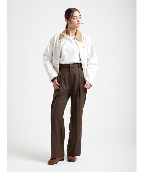 Barbour(バブアー)の「公式ショップ限定|【CRAWLEY / クロウリー】デニムジャケット Japan Exclusive(レディース)(ブルゾン・レディース・インディゴブルー/グレー/オフホワイト・SMALL/MEDIUM/LARGE)」の4枚目の写真