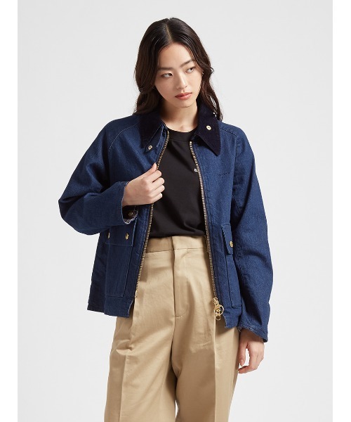 Barbour(バブアー)の「公式ショップ限定|【CRAWLEY / クロウリー】デニムジャケット Japan Exclusive(レディース)(ブルゾン・レディース・インディゴブルー/グレー/オフホワイト・SMALL/MEDIUM/LARGE)」の21枚目の写真