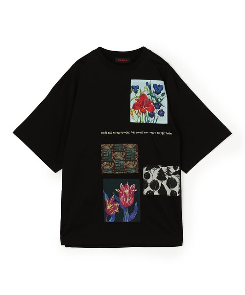 caban(キャバン)の「スビンコットン TULIP BLOOMTシャツ(Tシャツ/カットソー・メンズ・ホワイト系その他/ブラック系その他・S/M/L)」の1枚目の写真