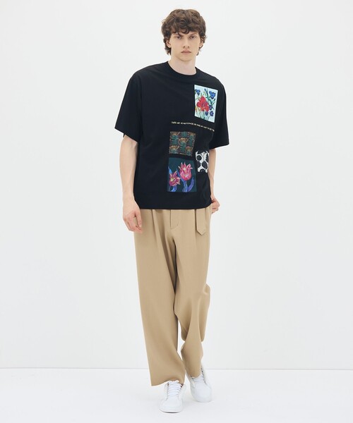 caban(キャバン)の「スビンコットン TULIP BLOOMTシャツ(Tシャツ/カットソー・メンズ・ホワイト系その他/ブラック系その他・S/M/L)」の3枚目の写真