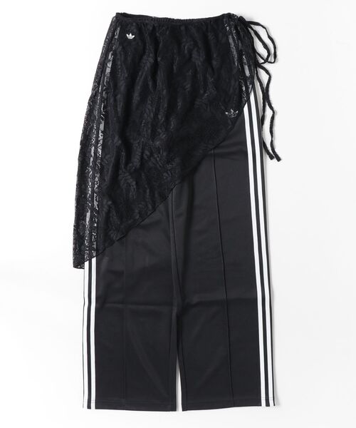 adidas（アディダス）の「レーススカート付き 2イン1 ファイヤーバード ルーズ トラックパンツ / アディダスオリジナルス adidas Originals（スウェットパンツ・レディース・ブラック/ブラウン/ネイビー・X-LARGE/LARGE/MEDIUM/SMALL/X-SMALL/XX-LARGE）」の5枚目の写真