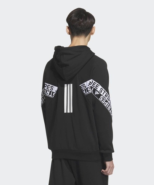 adidas（アディダス）の「ワーディングパック ルーズフィット ヘビー フレンチテリー フルジップ パーカー / アディダス adidas（マウンテンパーカー・メンズ・ブラック・XX-LARGE/3XL/LARGE/MEDIUM/SMALL/X-LARGE）」の2枚目の写真