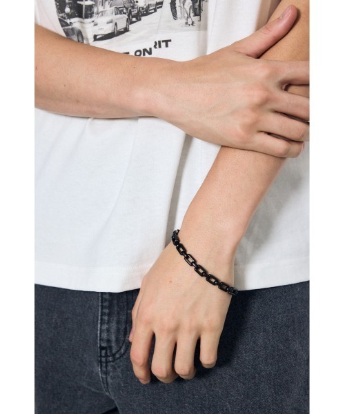 AZUL by moussy(アズールバイマウジー)の「ヘビーチェーンブレスレット(ブレスレット・メンズ・ブラック/シルバー/ゴールド・FREE)」の17枚目の写真