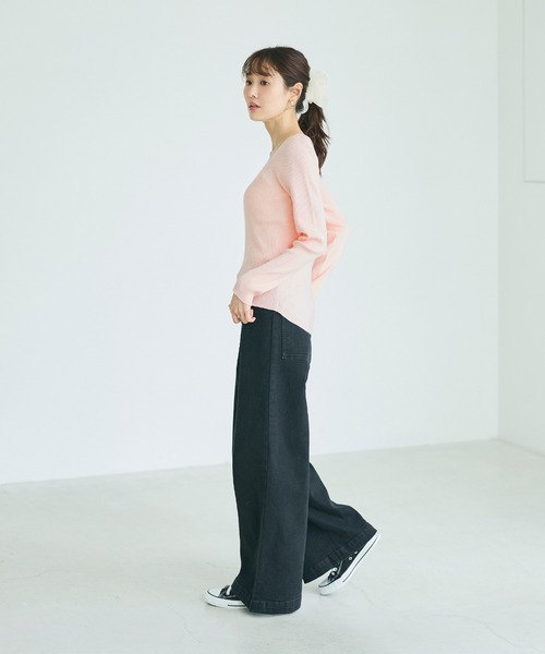 coca(coca)(コカ)の「軽量Vネックニット【西山茉希様着用】(ニット/セーター・レディース・グレー/カーキ/アイボリー/ブラック/ライトピンク・S/M/L)」の16枚目の写真