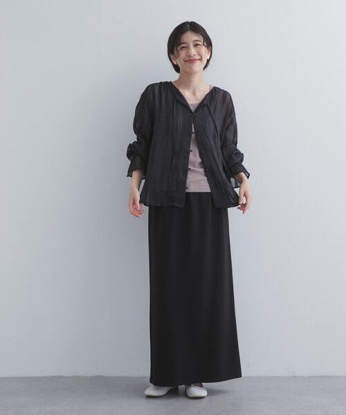 URBAN RESEARCH DOORS（アーバンリサーチドアーズ）の「シアーチェックブラウス（シャツ/ブラウス・レディース・ブルー系その他/ブラック系その他・FREE）」の17枚目の写真