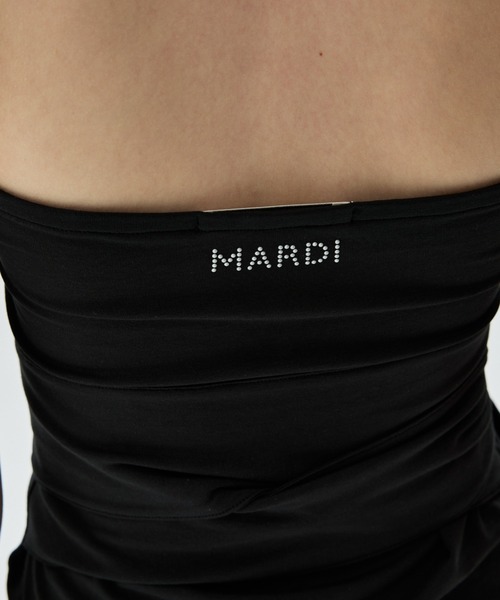 Mardi Mercredi(マルディメクルディ)の「TOP HALTER NECK TIE DETAIL / トップ ホルター ネック タイ ディテール(キャミソール・レディース・ブラック/グレー・FREE)」の11枚目の写真