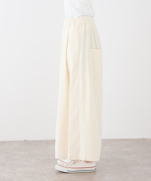 JOURNAL STANDARD LUXE(ジャーナルスタンダード ラックス)の「ベロア tuck easy wideパンツ(その他パンツ・レディース・ホワイト×ホワイト・FREE)」の8枚目の写真