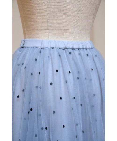 MISTREASS(ミストレアス)の「Dot Pattern Tulle Tiered Skirt(スカート・レディース・グレー/ブラック・FREE)」の11枚目の写真