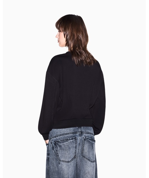 ARMANI EXCHANGE(アルマーニエクスチェンジ)の「【A|X アルマーニ エクスチェンジ】スパンコールロゴ クルーネックスウェットプルオーバー(スウェット・レディース・ブラック/ホワイト・LARGE/MEDIUM/SMALL/X-LARGE/X-SMALL)」の4枚目の写真