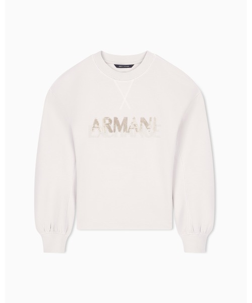 ARMANI EXCHANGE(アルマーニエクスチェンジ)の「【A|X アルマーニ エクスチェンジ】スパンコールロゴ クルーネックスウェットプルオーバー(スウェット・レディース・ブラック/ホワイト・LARGE/MEDIUM/SMALL/X-LARGE/X-SMALL)」の14枚目の写真