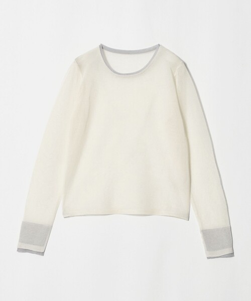 CITEN(シテン)の「<CITEN>チュールライクレイヤードニット(ニット/セーター・レディース・ワイン/ダークグレー/オフホワイト・FREE)」の19枚目の写真
