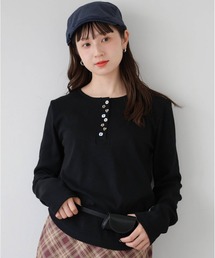 【WEB限定アイテム】テレコ多釦ヘンリーT