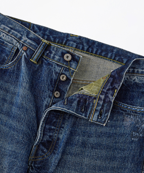 OUTSTANDING(アウトスタンディング)の「W.W. II SELVEDGE STRAIGHT PANTS_REPAIR BLUE(デニムパンツ・メンズ・その他・SMALL/MEDIUM/LARGE)」の3枚目の写真