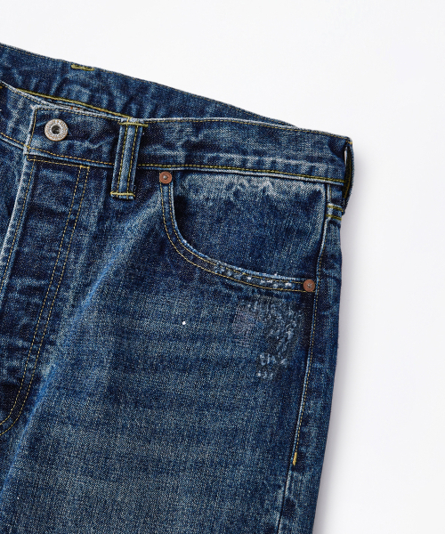 OUTSTANDING(アウトスタンディング)の「W.W. II SELVEDGE STRAIGHT PANTS_REPAIR BLUE(デニムパンツ・メンズ・その他・SMALL/MEDIUM/LARGE)」の4枚目の写真