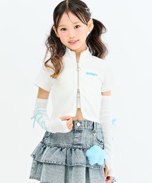 ANAP kids（アナップキッズ）の「スピンドルアームウォーマー付 ダブルジップトップス（アンサンブル）」