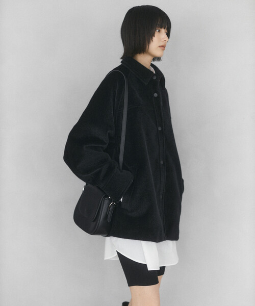 Firsthand(ファーストハンド)の「Firsthand/ファーストハンド フェイクホースファー デザインジャケット【限定展開】(ブルゾン・レディース・ブラック/ダークブラウン・FREE)」の9枚目の写真