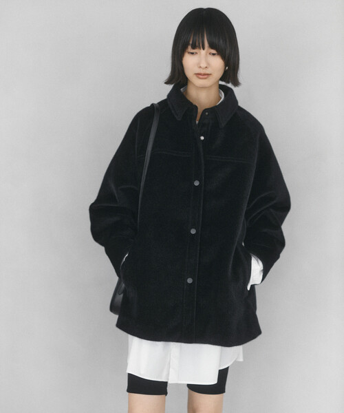 Firsthand(ファーストハンド)の「Firsthand/ファーストハンド フェイクホースファー デザインジャケット【限定展開】(ブルゾン・レディース・ブラック/ダークブラウン・FREE)」の11枚目の写真