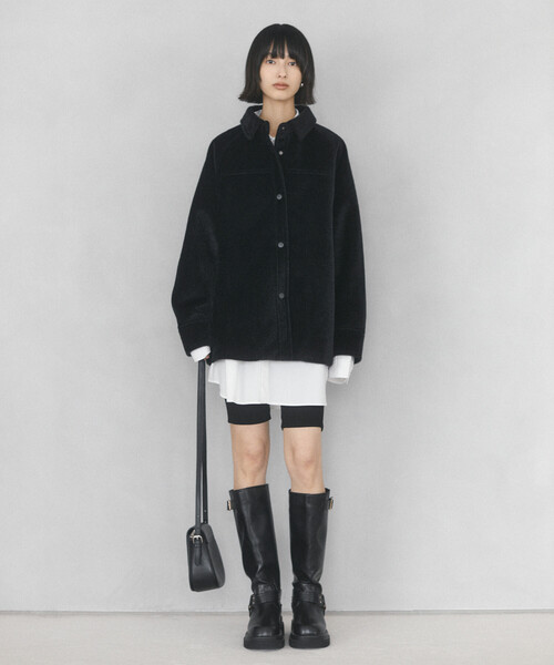 Firsthand(ファーストハンド)の「Firsthand/ファーストハンド フェイクホースファー デザインジャケット【限定展開】(ブルゾン・レディース・ブラック/ダークブラウン・FREE)」の12枚目の写真