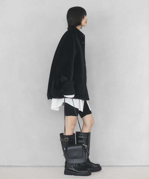 Firsthand(ファーストハンド)の「Firsthand/ファーストハンド フェイクホースファー デザインジャケット【限定展開】(ブルゾン・レディース・ブラック/ダークブラウン・FREE)」の14枚目の写真