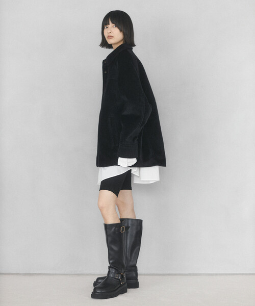 Firsthand(ファーストハンド)の「Firsthand/ファーストハンド フェイクホースファー デザインジャケット【限定展開】(ブルゾン・レディース・ブラック/ダークブラウン・FREE)」の15枚目の写真