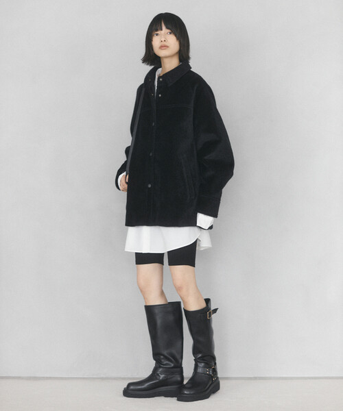 Firsthand(ファーストハンド)の「Firsthand/ファーストハンド フェイクホースファー デザインジャケット【限定展開】(ブルゾン・レディース・ブラック/ダークブラウン・FREE)」の16枚目の写真