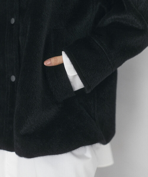 Firsthand(ファーストハンド)の「Firsthand/ファーストハンド フェイクホースファー デザインジャケット【限定展開】(ブルゾン・レディース・ブラック/ダークブラウン・FREE)」の21枚目の写真