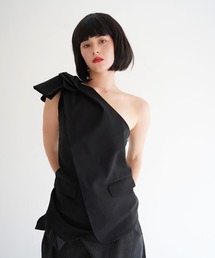 【OJYON】dramatic bow top white