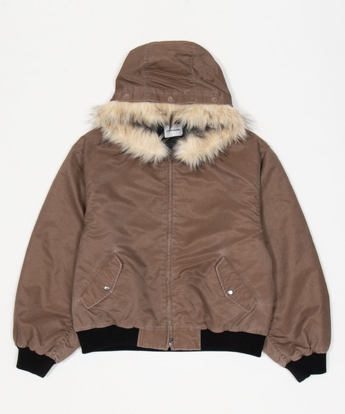 SHORT ROUND(ショートラウンド)の「SHORT ROUND/【26年秋冬新作】フェイクファーフードブルゾン(ダウンジャケット/コート・メンズ・ブラック系1/ブラウン・LARGE/MEDIUM)」の16枚目の写真