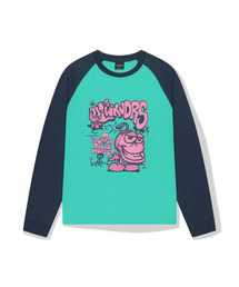 BOMB RAGLAN LS Tシャツ (ネイビー)