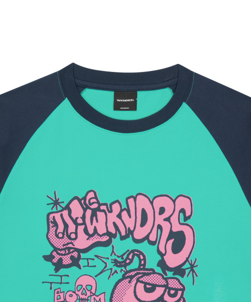 WKNDRS(ウィーキャンドース)の「BOMB RAGLAN LS Tシャツ (ネイビー)(Tシャツ/カットソー・レディース・その他・SMALL/MEDIUM/LARGE/X-LARGE)」の3枚目の写真
